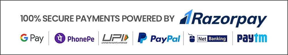Razorpay દ્વારા 100% સુરક્ષિત પેમેન્ટ — GPay, PhonePe, UPI, Paytm